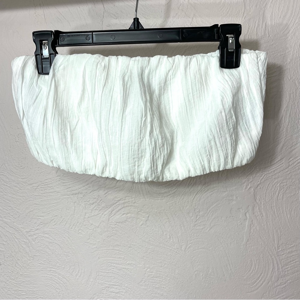 Forever 21 White Textured Tube Top